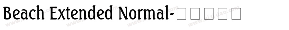 Beach Extended Normal字体转换